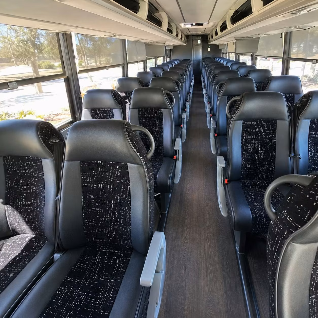 56 passenger charter bus interior