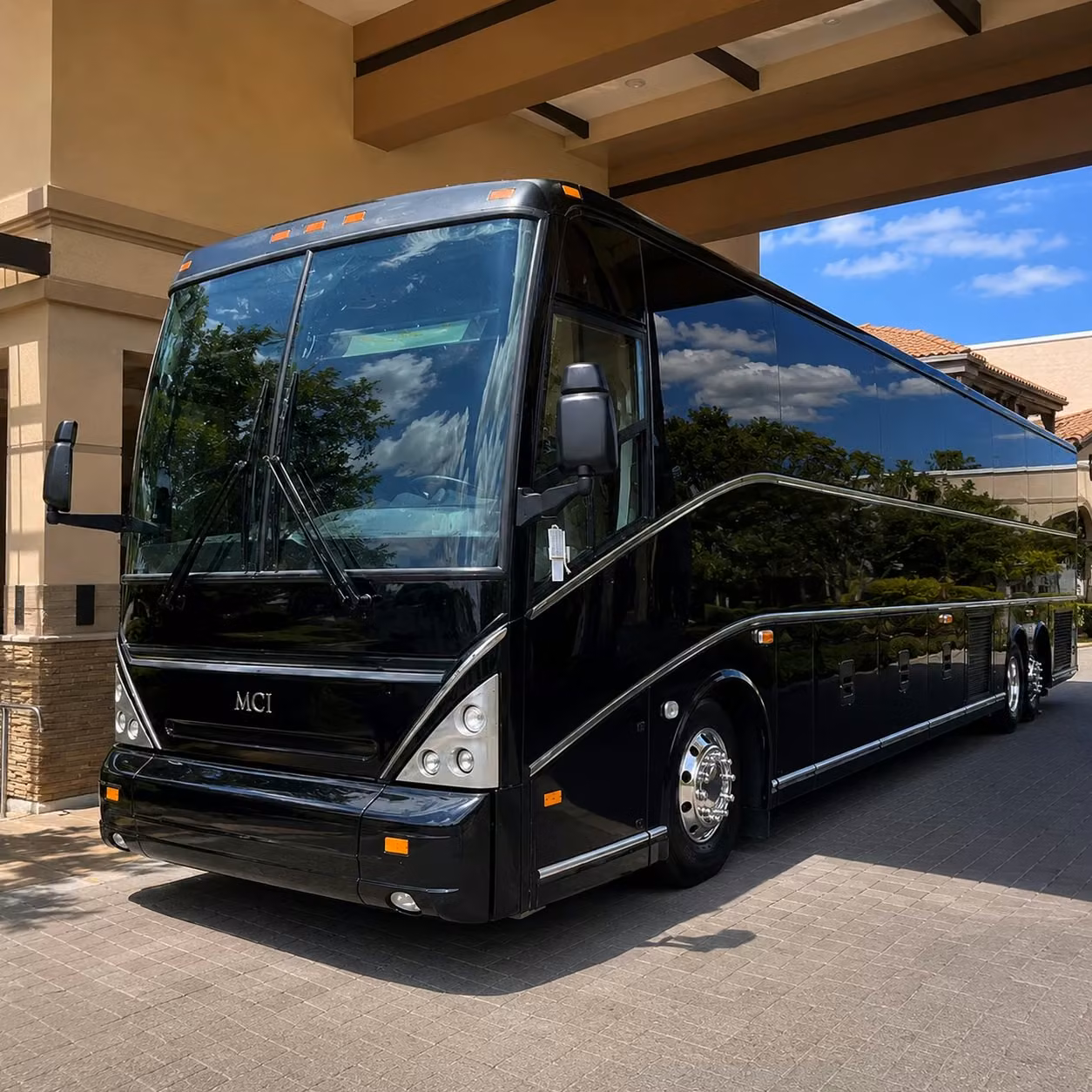 norman charter bus rental exterior